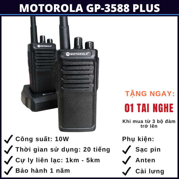 bộ đàm cầm tay motorola gp-3588 plus chính hãng bo-dam-cam-tay-motorola-Gp-3588-plus-chinh-hang