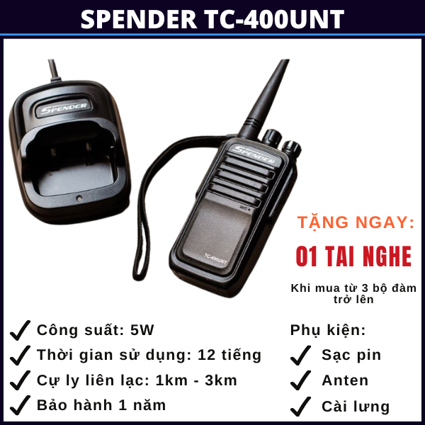 bộ đàm spender tc-400unt chính hãng bo-dam-spender-tc-400unt-chinh-hang