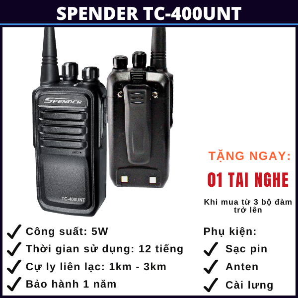 bộ đàm spender tc-400unt bo-dam-spender-tc-400unt