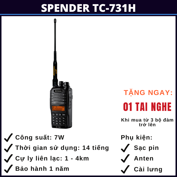 giá bộ đàm spender tc-731h gia-bo-dam-spender-tc-731h