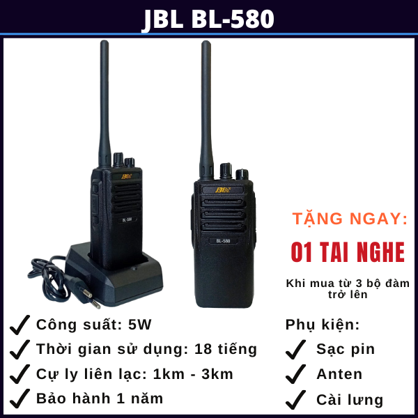 bộ đàm cầm tay jbl bl-580 bo-dam-cam-tay-JBL-BL-580