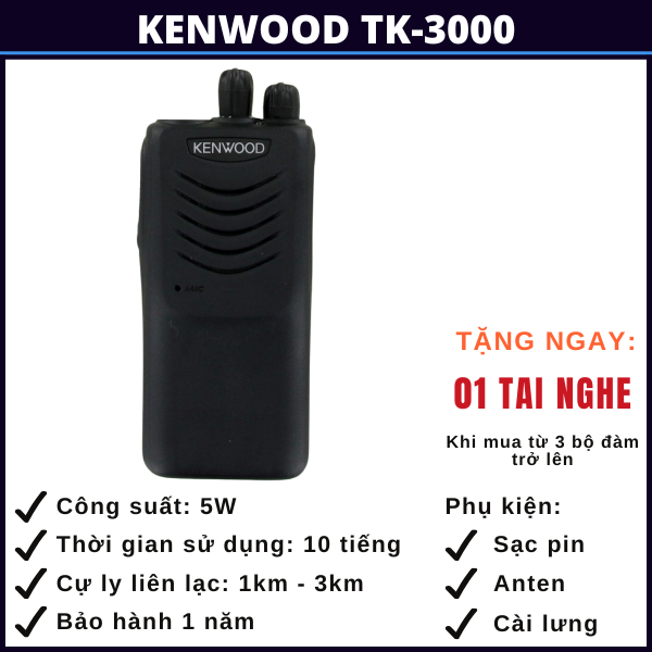 bộ đàm kenwood tk-3000 bo-dam-kenwood-tk-3000