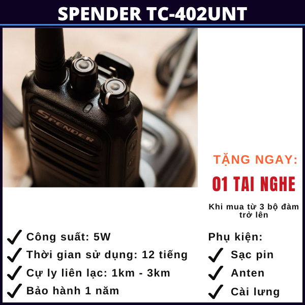 bộ đàm spender tc-402unt quảng ninh bo-dam-spender-TC-402unt-quang-ninh