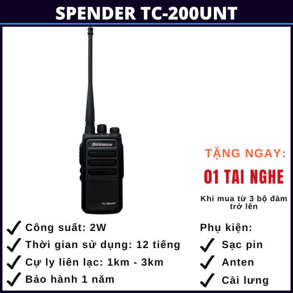 bộ đàm spender tc-200unt chính hãng bo-dam-spender-tc-200unt-chinh-hang