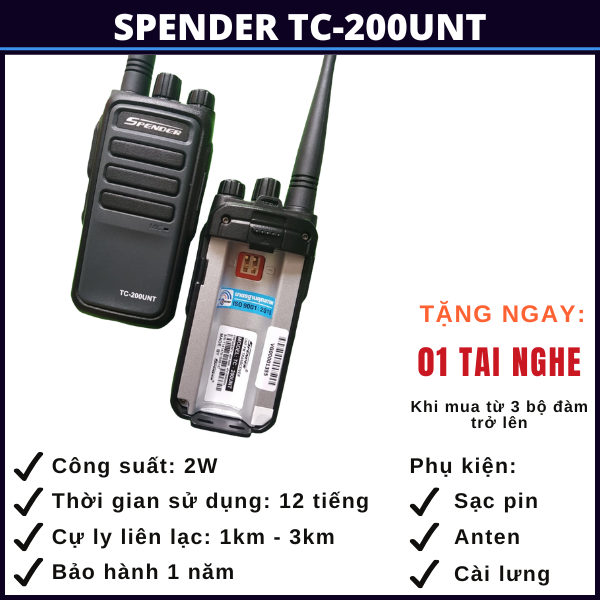 giá bộ đàm spender tc-200unt gia-bo-dam-spender-tc-200unt